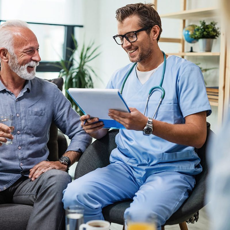 Doctor and patient consultation